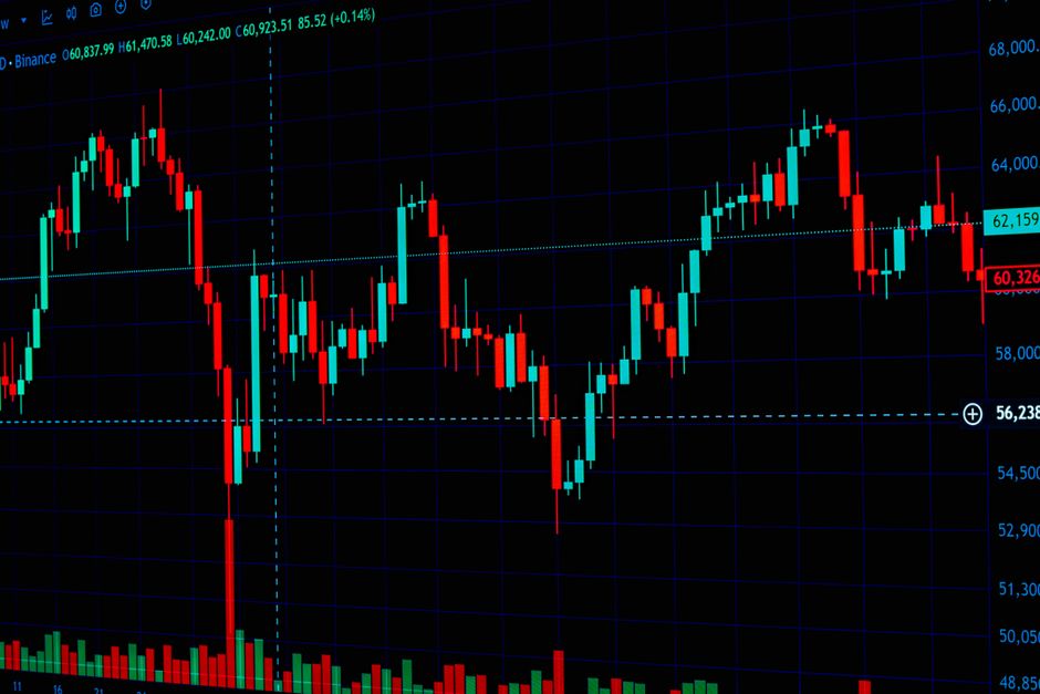 Dynamic stock market chart illustrating cryptocurrency trends and trading analysis.